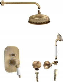 Sapho Kirké White sprchový set s podomietkovou batériou, 2 výstupy, úchytky