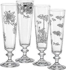 Crystalex poháre na sekt By Mucha 205 ml 4 ks