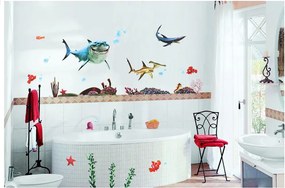 Veselá Stena Samolepka Hľadá sa Nemo Žraloky