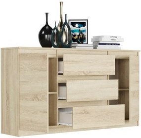 Priestranná komoda R-140-S3 - rôzne farebné prevedenia biela