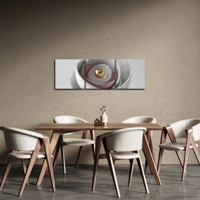 Obraz - Zlatá perla (s hodinami) (90x30 cm)