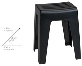 WENKO 25156100 - Stolička KUMBA 38 x 47 cm čierna