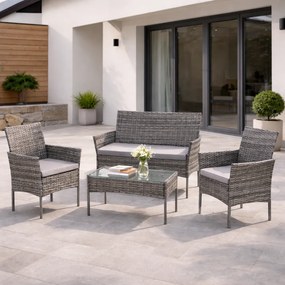 Set zahrad.nábytku 7-dielny ratanový Avenberg GRANDE sivá