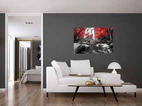 Obraz - Vodopády v jesennej krajine (90x60 cm)