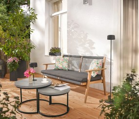 Solárna akumulátorová stolová lampa, sivá