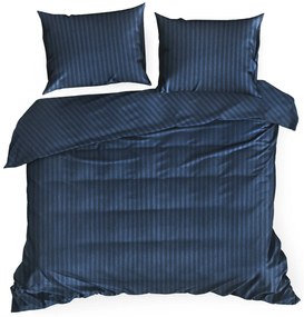SATÉNOVÉ OBLIEČKY VERA 160X200 CM, 2 KS 70X80 CM TMAVOMODRÉ