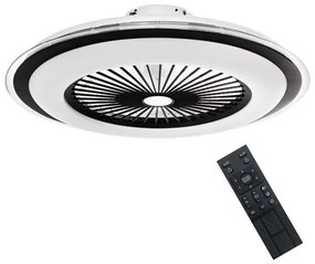 Milagro LED Stmievateľné stropné svietidlo s ventilátorom ZONDA LED/48W/230V čierna + DO MI1952