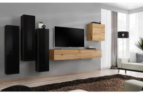 Obývacia stena Switch III Čierna /Wotan