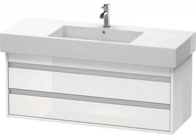 DURAVIT Ketho závesná skrinka pod umývadlo, 2 zásuvky, 1200 x 455 x 480 mm, biela vysoký lesk, KT664202222