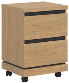 Skrinka na kolieskach Ate At09 Dub/Čierna