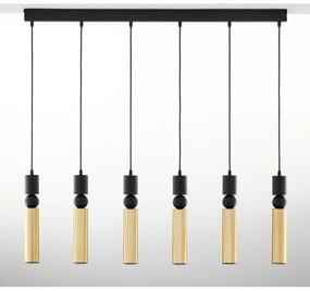 Jupiter 2008 - Luster na lanku ALAS 6xGU10/10W/230V zlatá/čierna