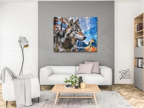 Gario Maľovanie podľa čísel Vlk v horách Rozmery: 50 x 40 cm, Rámovanie: Iba zrolované plátno