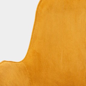 Kreslo LUNAIRE menčestrové, horčicové 710087