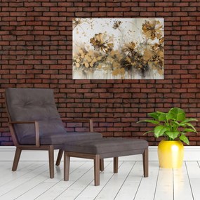 Obraz - Abstraktná kvetinová maľba (90x60 cm)