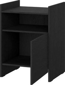 Čierny nočný stolík s poličkami Toopt – noo.ma