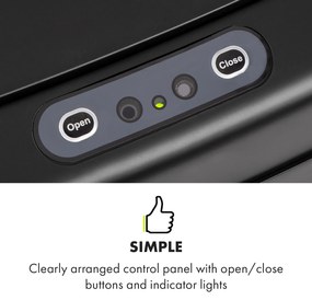 Klarstein Cleansmann, kôš na odpadky, senzor, 30 litrov, na odpadkové vrecia, ABS, čierny