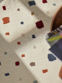 Koberec Hanse Home ADVENTURES RUNNY SQUARES krémový kruh