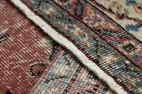 Ručne tkaný vlnený koberec Vintage 10175 rám / ornament, béžový / červený