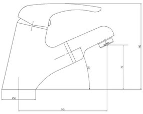 Aqualine - Umývadlová batéria KASIOPEA 14,2 cm, lesklý chróm