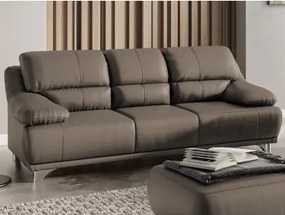 Trojmiestna pohovka Maranello, hnedo-béžová koža%