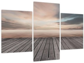Obraz - Mólo pri západe slnka (90x60 cm)