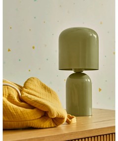 Zelená stolová lampa s kovovým tienidlom (výška 28 cm) Monze – Kave Home