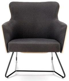 Kreslo Chillout sivá/dub/čierna