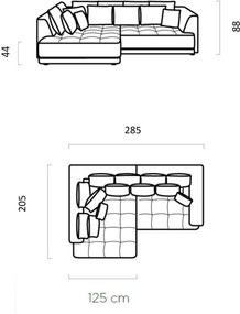 Sconto Sedacia súprava ZONDA ľavá, zelená