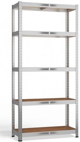 Dílenský regál G7030 stříbrný/hnědý