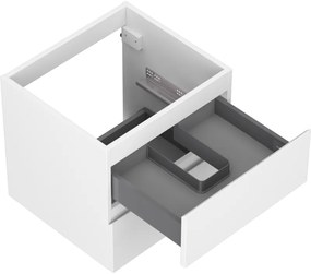 Mexen Orio, kúpeľňová skrinka 50 cm, 2 zásuvky, biela matná, 91A10-05047-2-BFF01