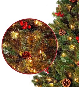 Vianočný stromček s LED diódami, rôzne typy, teplá biela, 100 LED- ov, 120 cm