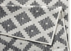 NORTHRUGS - Hanse Home koberce Kusový koberec Twin-Wendeteppiche 103126 grau creme – na von aj na doma - 80x350 cm