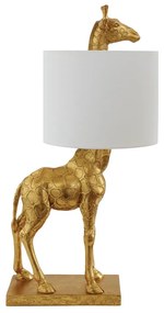 Stolová lampa v zlatej farbe s textilným tienidlom (výška 70 cm) Silas – Bloomingville