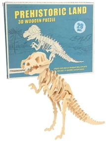 Drevené 3D puzzle dinosaurus Rex London Tyrannosaurus