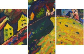 Obraz - Vasily Kandinsky, Houses at Murnau, reprodukcia (90x60 cm)