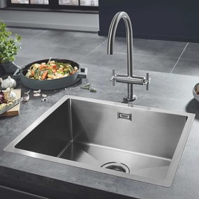 GROHE K700 nerezový drez, univerzálna montáž, 550 x 450 mm, kartáčovaná nerezová oceľ, 31726SD0