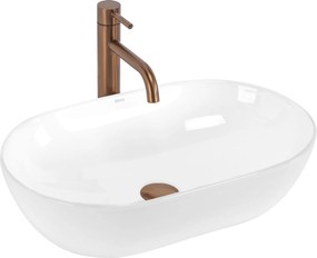 Rea Amelia, umývadlo na dosku 520x325x125 mm, biela lesklá, REA-U4331