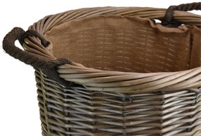 Prútený okrúhly kôš na drevo Rozmery (cm): průměr 50, v. 37