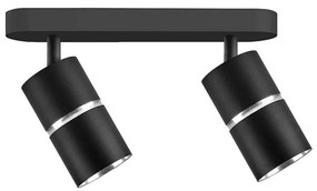 Bodové svietidlo BAMBOO 2xGU10/10W/230V čierna