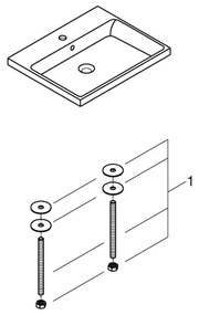 GROHE 3947900H - Umývadlo CUBE CERAMIC 600 × 490 mm keramika/biela