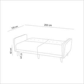 Rozkladacia pohovka Aria Cream