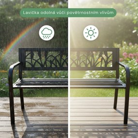 Záhradná lavička LISSA čierna