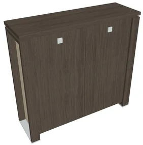 Stredná skriňa Verno+ S 140 x 46 x 130 cm, dub antracit / vanilka
