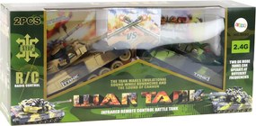 LEAN Toys Diaľkovo ovládaný vojnový tank RC infračervený bojový tank Set