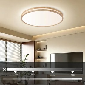 Brilagi - LED stmievateľné svietidlo MOLINA LED/100W/230V 3000-6000K dub, priemer 80 cm + diaľkový ovládač