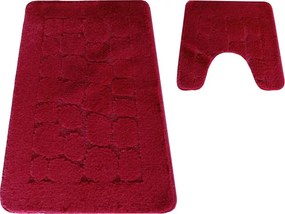 Sada kúpeľňových koberčekov Montana CLTSTONE burgundská