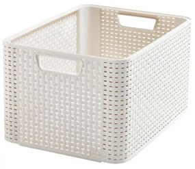 CURVER - Úložný box Rattan Style2 - L - krémová