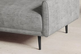 Rohová sedačka Soho, svetlo šedá strukturovaná látka, ľavý roh