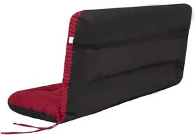 Vankúš na hojdačku ANIA 120 cm pásiky, červený