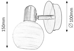 Rabalux 6341 - Nástenné svietidlo AUREL 1xE14/40W/230V